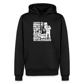Schmied Metallbauer Schlosser - Männer Premium Bio Hoodie - Schwarz - Vorne - Nico (187cm)