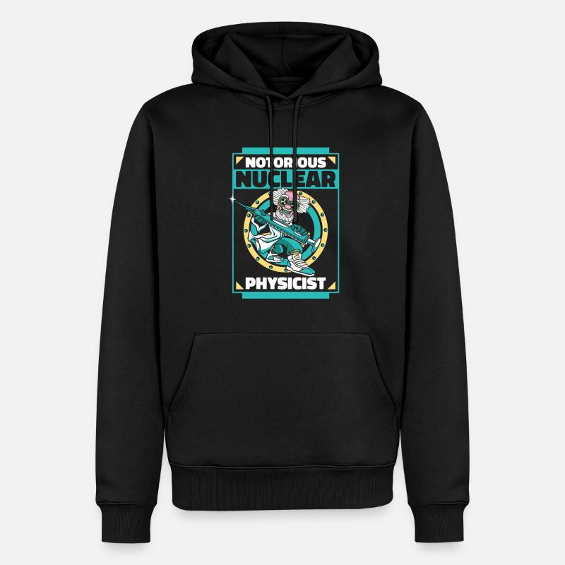 Physik Phyiker Kernphysik - Männer Premium Bio Hoodie - Schwarz