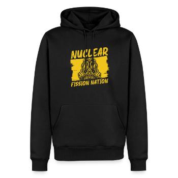 Physique Phyiker Physique nucléaire - Sweat à capuche Premium bio Homme - noir - Devant - Nico (187cm)