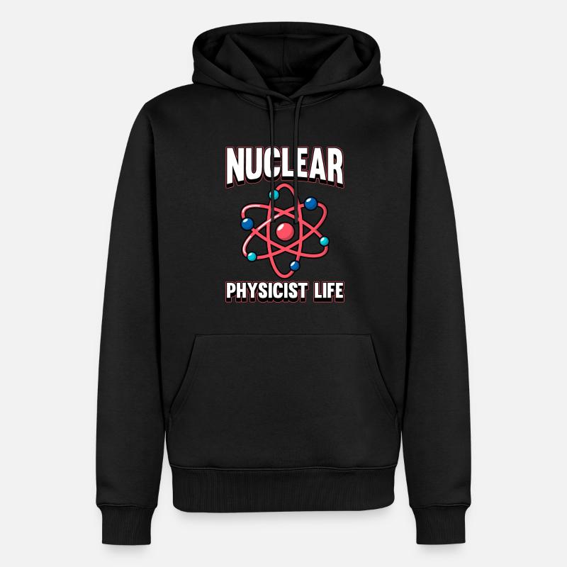 Physik Phyiker Kernphysik - Männer Premium Bio Hoodie - Schwarz