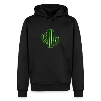 Kaktus Garten - Männer Premium Bio Hoodie - Schwarz - Vorne - Nico (187cm)