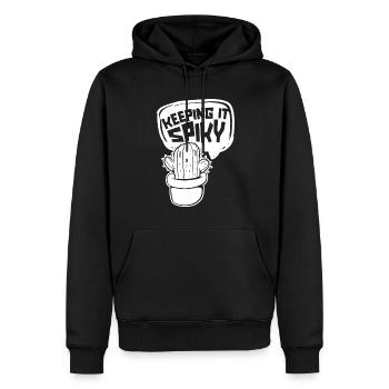 Kaktus Garten Kaktus - Männer Premium Bio Hoodie - Schwarz - Vorne - Nico (187cm)