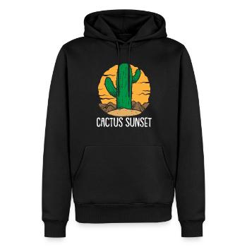 Kaktus Garten Kaktus - Männer Premium Bio Hoodie - Schwarz - Vorne - Nico (187cm)