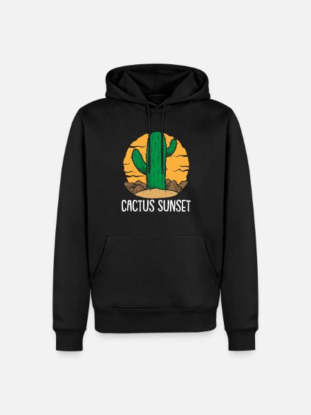 Cactus Garden Cactus - Men’s Premium Organic Hoodie - black