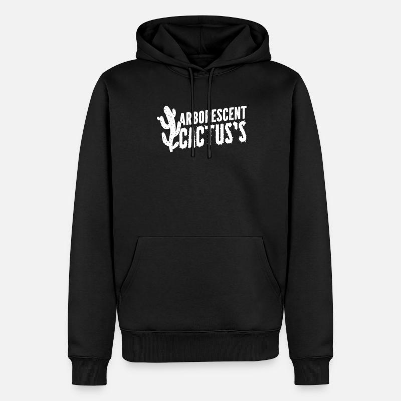 Jardin de cactus - Sweat à capuche Premium bio Homme - noir