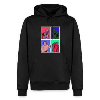 Zombie Halloween - Sweat à capuche Premium bio Homme - noir - Devant - Nico (187cm)