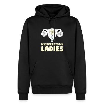 Hysterektomie - Männer Premium Bio Hoodie - Schwarz - Vorne - Nico (187cm)