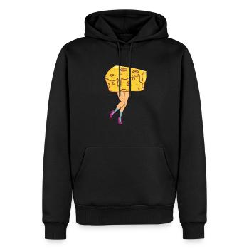 Käse Käser Beine - Männer Premium Bio Hoodie - Schwarz - Vorne - Nico (187cm)