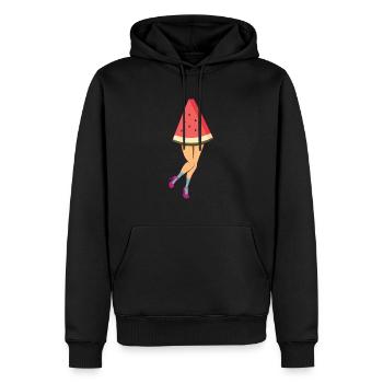 Wassermelone Beine - Männer Premium Bio Hoodie - Schwarz - Vorne - Nico (187cm)