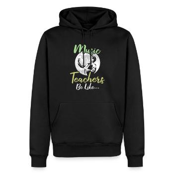 Musiklehrer Musik Lehrer Lustig - Männer Premium Bio Hoodie - Schwarz - Vorne - Nico (187cm)