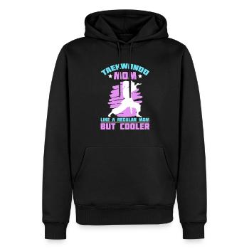 Taekwondo Mama - Sweat à capuche Premium bio Homme - noir - Devant - Nico (187cm)