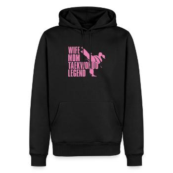 Taekwondo Mama - Sweat à capuche Premium bio Homme - noir - Devant - Nico (187cm)