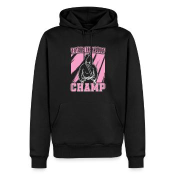 Taekwondo - Sweat à capuche Premium bio Homme - noir - Devant - Nico (187cm)