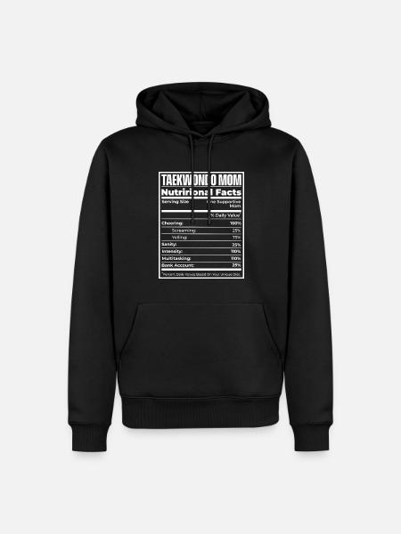 Taekwondo Nutritional Information - Men’s Premium Organic Hoodie - black