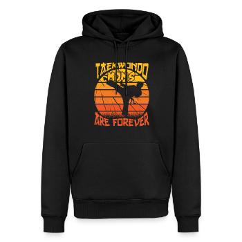 Taekwondo Mama - Sweat à capuche Premium bio Homme - noir - Devant - Nico (187cm)
