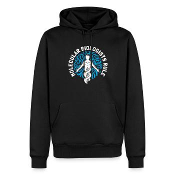 Biologiste Biologiste Biologiste moléculaire ADN - Sweat à capuche Premium bio Homme - noir - Devant - Nico (187cm)