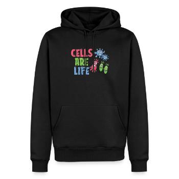 Biologie Biologe Zellen Molekularbiologe - Männer Premium Bio Hoodie - Schwarz - Vorne - Nico (187cm)