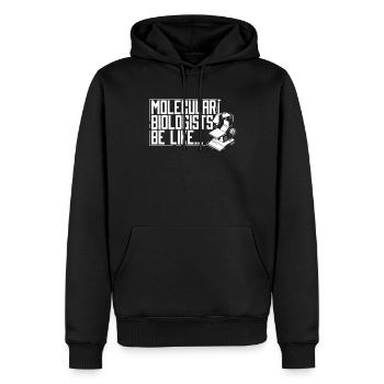Biologiste Biologiste Microscope Biologiste moléculaire - Sweat à capuche Premium bio Homme - noir - Devant - Nico (187cm)