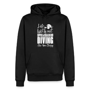 Plongeur de plongée drôle - Sweat à capuche Premium bio Homme - noir - Devant - Nico (187cm)