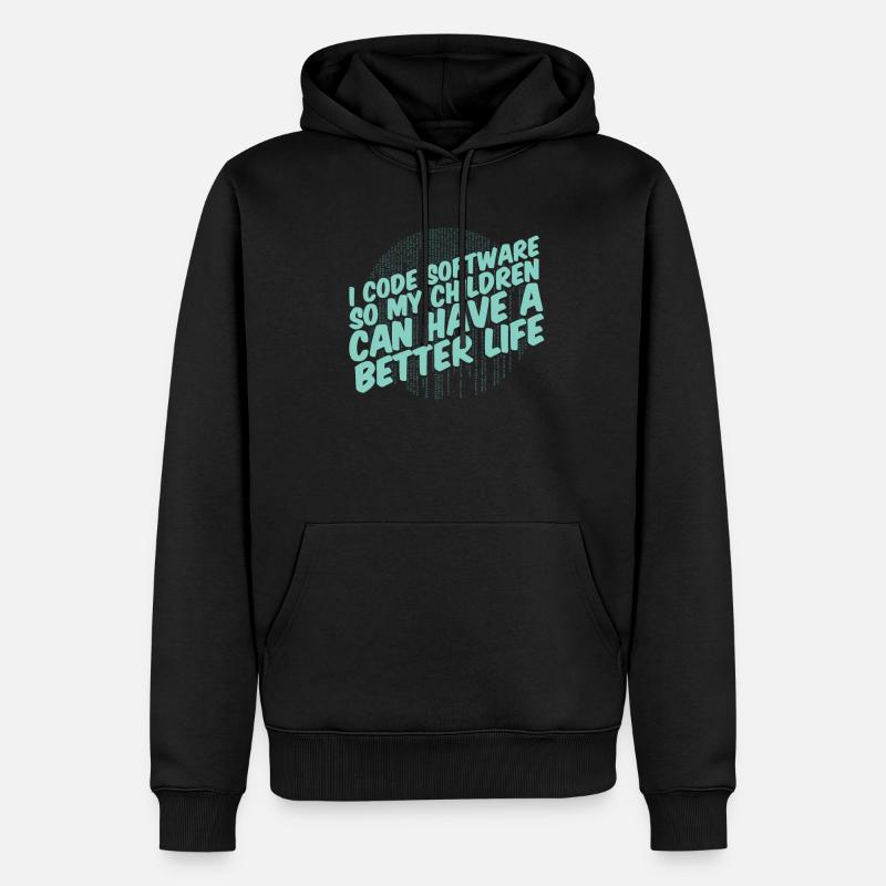 Developer Coder Programmer Parent - Men’s Premium Organic Hoodie - black