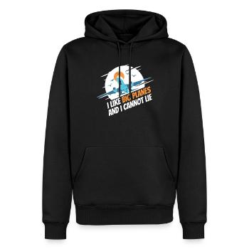 Flugzeug Mechaniker Lustig - Männer Premium Bio Hoodie - Schwarz - Vorne - Nico (187cm)