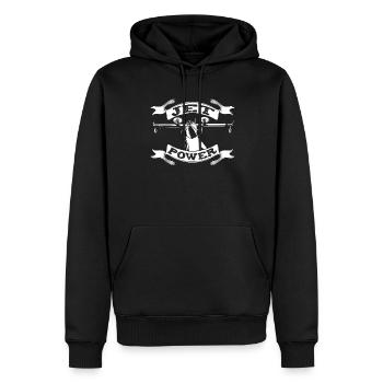 Mécanicien avion Jet - Sweat à capuche Premium bio Homme - noir - Devant - Nico (187cm)