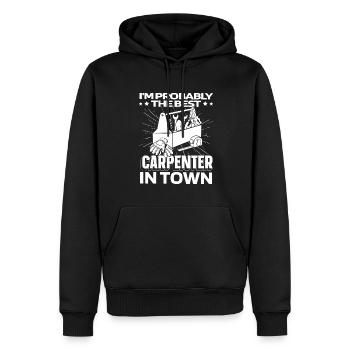 Zimmermann Tischler Schreiner Outil - Sweat à capuche Premium bio Homme - noir - Devant - Nico (187cm)