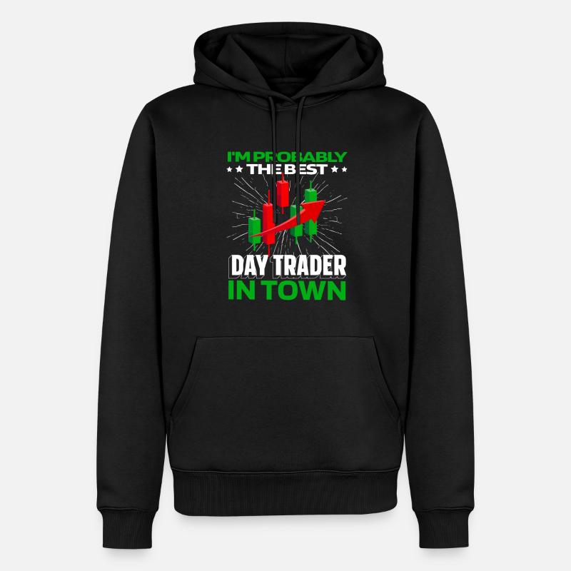 Day Trading Day Trader - Sweat à capuche Premium bio Homme - noir