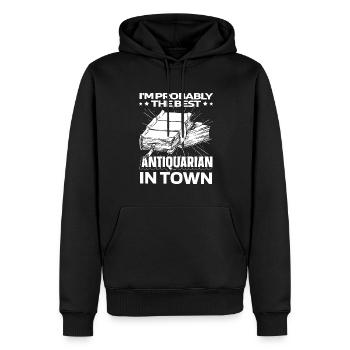 Antiquitäten Antiquitätenhändler Bücher - Männer Premium Bio Hoodie - Schwarz - Vorne - Nico (187cm)