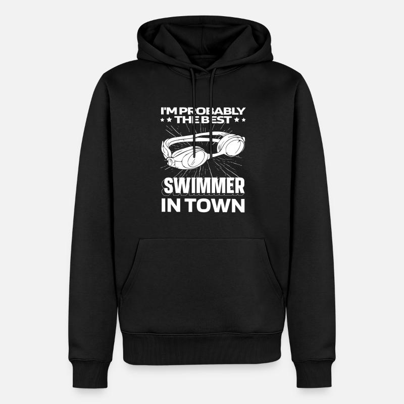 Lunettes de natation - Sweat à capuche Premium bio Homme - noir