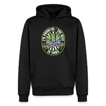 Geographie Geograf Lustig - Männer Premium Bio Hoodie - Schwarz - Vorne - Nico (187cm)