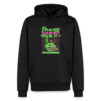 Developer Coder Programmer Princess - Men’s Premium Organic Hoodie - black - Front - Nico (187cm)