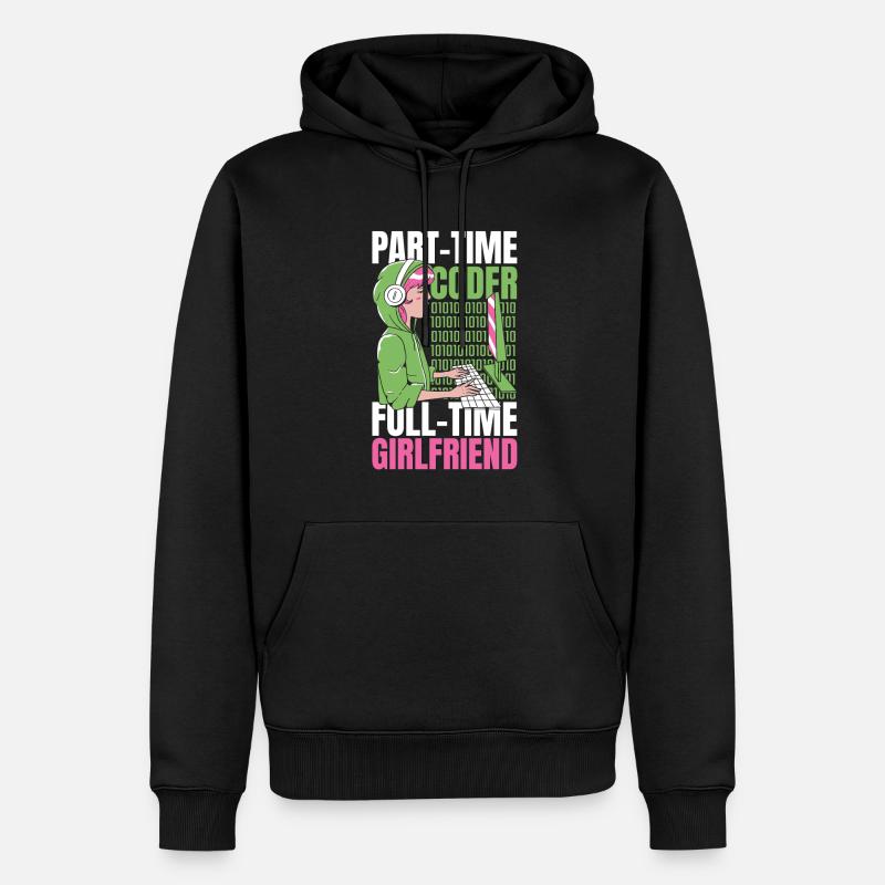 Entwickler Coder Programmierer Feste Freundin - Männer Premium Bio Hoodie - Schwarz