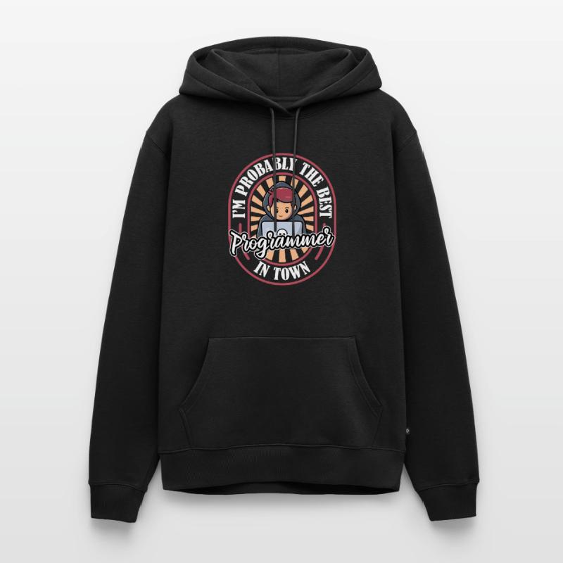 Entwickler Coder Programmierer Lustig Männer Premium Bio Hoodie