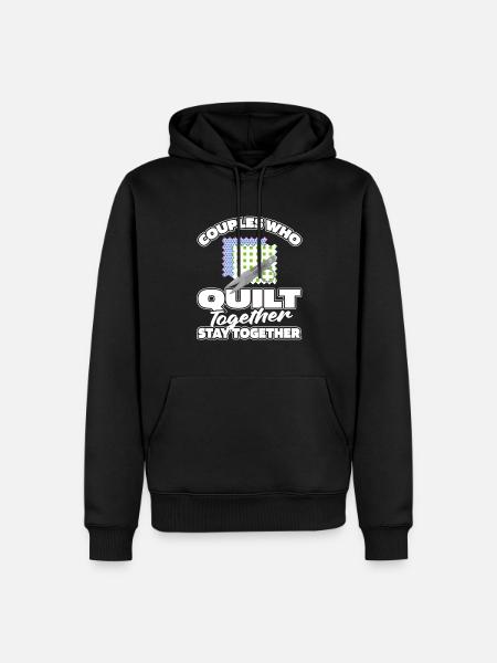Quilting Pair - Men’s Premium Organic Hoodie - black