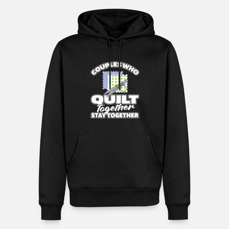 Paire de courtepointes - Sweat à capuche Premium bio Homme - noir
