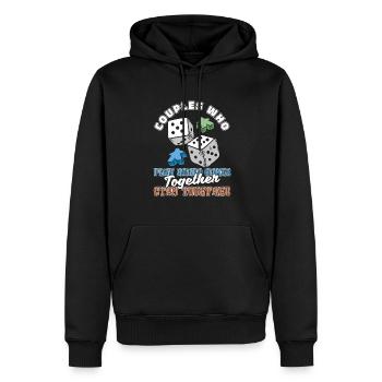 Jeu de société Couple de jeux de société - Sweat à capuche Premium bio Homme - noir - Devant - Nico (187cm)
