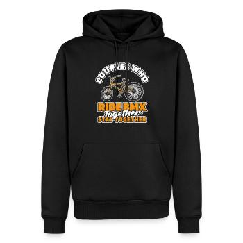 Bmx Bmx Biker Paar - Männer Premium Bio Hoodie - Schwarz - Vorne - Nico (187cm)