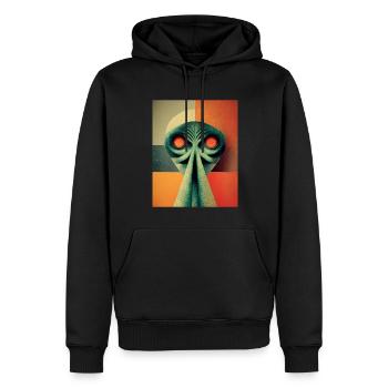 Alinen bauhaus Vintage Style v 01 - Männer Premium Bio Hoodie - Schwarz - Vorne - Nico (187cm)