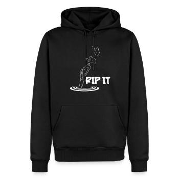 Diving Diver Rip It - Men’s Premium Organic Hoodie - black - Front - Nico (187cm)