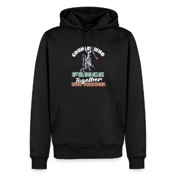 Fechten Fechter Paar - Männer Premium Bio Hoodie - Schwarz - Vorne - Nico (187cm)