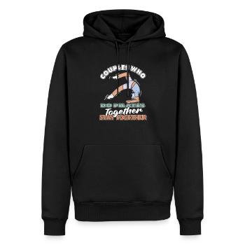 Pilates Paar - Männer Premium Bio Hoodie - Schwarz - Vorne - Nico (187cm)