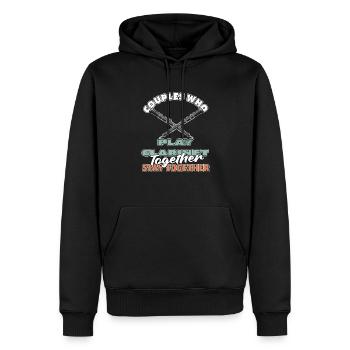 Klarinette Klarinettist Paar - Männer Premium Bio Hoodie - Schwarz - Vorne - Nico (187cm)