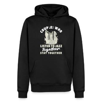 Jazz Musik Paar - Männer Premium Bio Hoodie - Schwarz - Vorne - Nico (187cm)