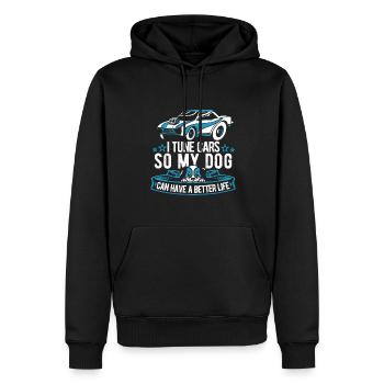 Tournevis Tuning Tuner Dog - Sweat à capuche Premium bio Homme - noir - Devant - Nico (187cm)