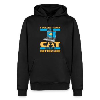 Data Science Data Analyst Katze - Männer Premium Bio Hoodie - Schwarz - Vorne - Nico (187cm)