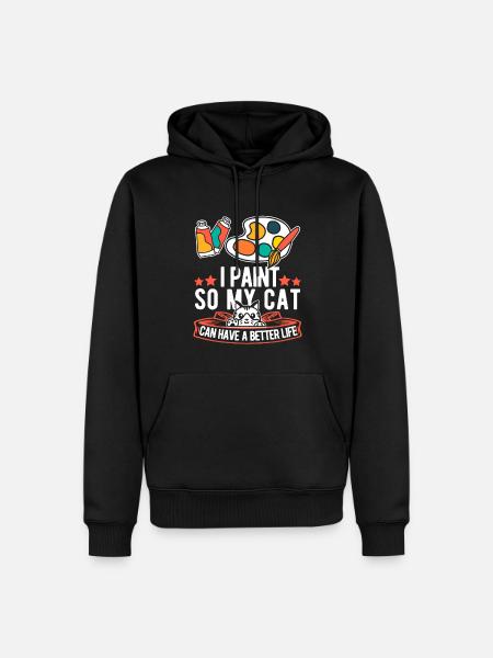 Peintre Vernisseur Chien - Sweat à capuche Premium bio Homme - noir