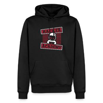 Entwickler Coder Programmierer Akademie - Männer Premium Bio Hoodie - Schwarz - Vorne - Nico (187cm)