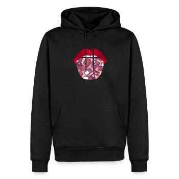 Photographer Photography Camera Tongue - Men’s Premium Organic Hoodie - black - Front - Nico (187cm)