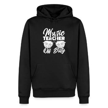 Musiklehrer Musik Lehrer Sonnenbrille - Männer Premium Bio Hoodie - Schwarz - Vorne - Nico (187cm)